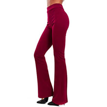 Carica l&#39;immagine nel visualizzatore di Gallery, Toocool - Pantaloni Donna Campana Aderenti Zampa Elefante S, Bordeaux - Ilgrandebazar