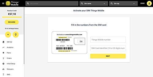 SIM Things Mobile Per Smart Home E Domotica – Dati E SMS, Copertura 165 Paesi, Formato Mini/micro/nano, Con 10€ Di Credito Incluso