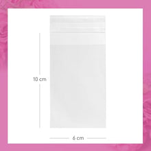 Carica l'immagine nel visualizzatore di Gallery, DecoraParty 100 Bustine Trasparenti Piccole per Confetti e Alimentari, Buste Sacchettini di Plastica per Alimenti in Cellophane con Chiusura Adesiva - 6 x 10 cm