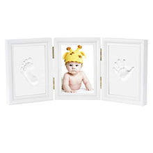 Carica l&#39;immagine nel visualizzatore di Gallery, Impronta Bambino - Newlemo Cornice Baby con Porta 3 Parti, Bianco