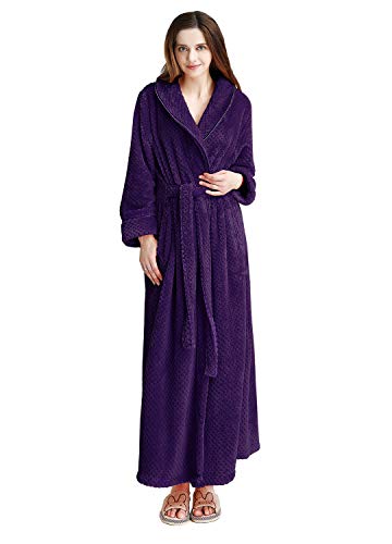 Vestaglia Lunga Donna in Pile con Cintura Accappatoio da Morbido