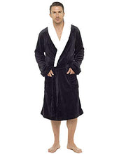 Carica l&#39;immagine nel visualizzatore di Gallery, CityComfort Accappatoio per Uomo in Pile Super Morbido con L-XL, Nero - Ilgrandebazar