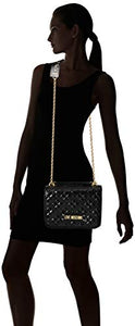 Love Moschino Jc4000pp1a, Borsa a Tracolla Donna, 9x20x27 cm (W x Nero (Nero)