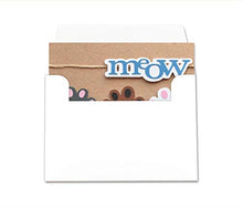 Carica l&#39;immagine nel visualizzatore di Gallery, Meow - gatti - zampette - biglietto d&#39;auguri (formato 10,5 x 15 cm) - vuoto... - Ilgrandebazar