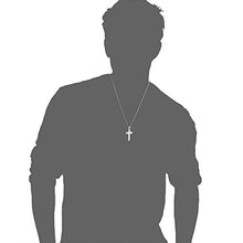 Carica l&#39;immagine nel visualizzatore di Gallery, Collana unisex con semplice pendente a crocifisso in acciaio inox titanio - Ilgrandebazar