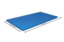 Carica l'immagine nel visualizzatore di Gallery, Bestway 58106 Telo Di Copertura Per Piscina Fuori Terra Rettangolare Da 300 X 201 X 66 Cm, Blu