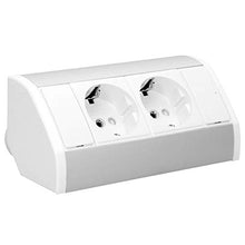 Carica l'immagine nel visualizzatore di Gallery, ORNO AE-1303/G(GS) Presa Angolare 2x Shuko 3680W Montaggio a 45° Su... - Ilgrandebazar