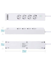 Carica l'immagine nel visualizzatore di Gallery, meross Ciabatta Intelligente Multipresa Wifi Smart 4 Schuko 4 Porte 4ac+4usb