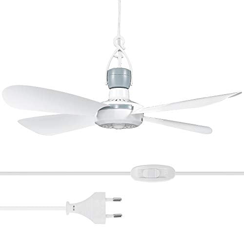 Yorbay Mini Ventilatore da Soffitto Portatile,con Cavo 2,8M,220V,Ø42cm,...