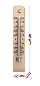 TFA Termometro 12.1004-Termometro per Interni, in Legno