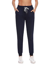 Carica l'immagine nel visualizzatore di Gallery, Sykooria Pantaloni Sportivi Casual da Donna Piede XL, Stile A - Blu Marino - Ilgrandebazar