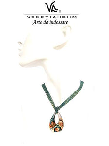 Venetiaurum - Collana Multifili Da Donna Con Pendente In Vetro Originale Di...