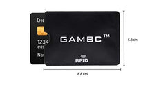 Carica l&#39;immagine nel visualizzatore di Gallery, 5 Pz Custodie GAMBC® RFID Protection - ANTI FRODE Porta Carte di Credito Schermato - Porta carte di credito uomo - Antitaccheggio - Proteggi carte di credito contactless - Alluminio + Plastica Morbida