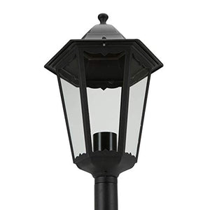 Smartwares 5000.035 Lampione Ghisa, Lanterna Classica, Alluminio/Vetro, Nero