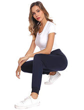 Carica l'immagine nel visualizzatore di Gallery, Sykooria Pantaloni Sportivi Casual da Donna Piede XL, Stile A - Blu Marino - Ilgrandebazar
