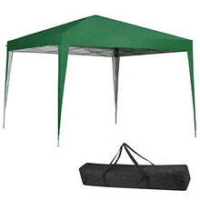 Carica l'immagine nel visualizzatore di Gallery, BAKAJI Gazebo 3 x 3 metri Pieghevole Tessuto Poliestere Impermeabile Struttura in Metallo Richiudibile a Fisarmonica Tendone Portatile Fiera Mercato Giardino Esterno + Sacca per Trasporto (Verde)