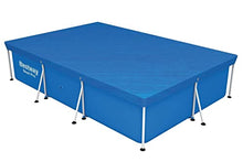 Carica l'immagine nel visualizzatore di Gallery, Bestway 58106 Telo Di Copertura Per Piscina Fuori Terra Rettangolare Da 300 X 201 X 66 Cm, Blu