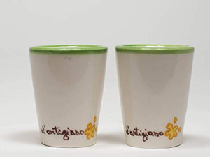 Set 'Limoncello': vassoio piccolo dipinto a mano+bottiglia con scritta... - Ilgrandebazar