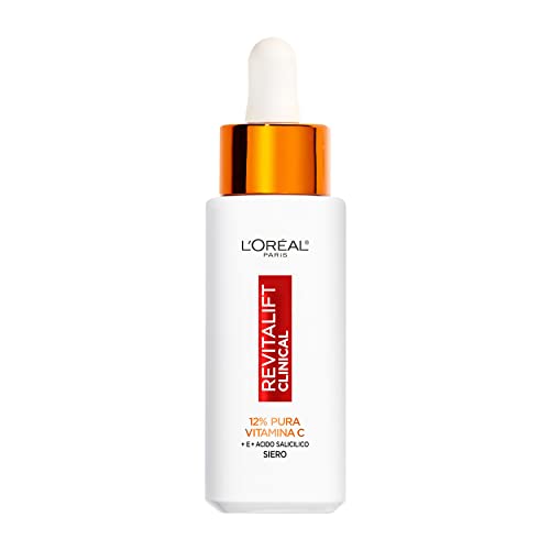 L'Oréal Paris Siero Viso 12% Pura Vitamina C, Per Pelle Più Luminosa e Pori Meno Visibili, Revitalift Clinical, 30 ml