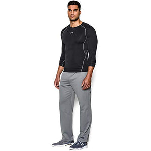 Under Armour - UA HG LS, Maglia A Maniche L, Nero (Black/Steel 001) - Ilgrandebazar