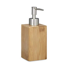 Carica l'immagine nel visualizzatore di Gallery, Relaxdays Portasapone Liquido in bambù Squadrato, Manuale, Dispenser per...