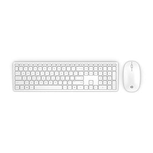 HP-PC Pavilion 800 Tastiera e Mouse Wireless, Tre Zone Tasti Freccia e Bianco