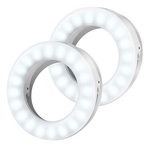 Criacr Luce per Selfie, Cellulare con ad Anello, 40 LED + 2 Pezzi