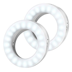 Criacr Luce per Selfie, Cellulare con ad Anello, 40 LED + 2 Pezzi