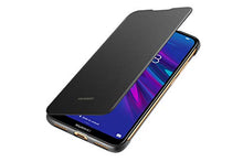 Carica l'immagine nel visualizzatore di Gallery, HUAWEI Flip Cover Originale Y6 2019, Colore Nero in Eco Pelle