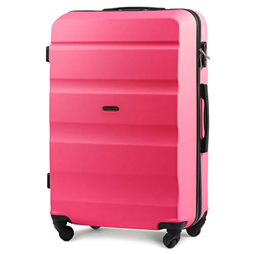 WINGS LUGGAGE Carrello Spazioso - Valigia Leggera Per M 66x43x27, Rosa