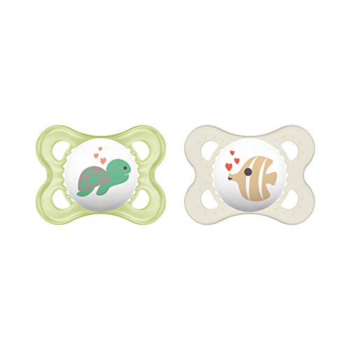 MAM 665424, Set di succhietti in silicone, 2 pz, Beige (beige), (beige) - Ilgrandebazar