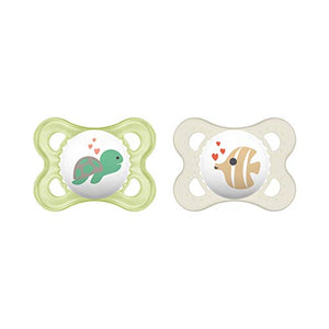 MAM 665424, Set di succhietti in silicone, 2 pz, Beige (beige), (beige) - Ilgrandebazar