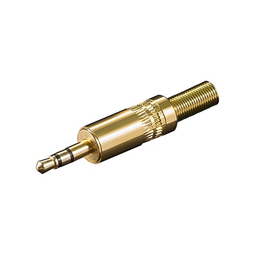 Goobay 11018 Spina jack stereo - 3 5 mm volante - dorato con protezione...
