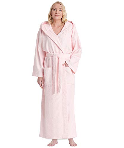 Astra Accappatoio in Spugna con Cappuccio, per Uomo e Donna, L-XL, Rosa - Ilgrandebazar