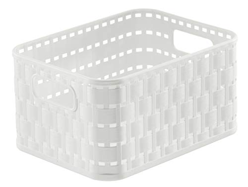 Sundis Rotho 1166701100 Cesta Country Effetto Rattan in plastica A6, Bianco - Ilgrandebazar