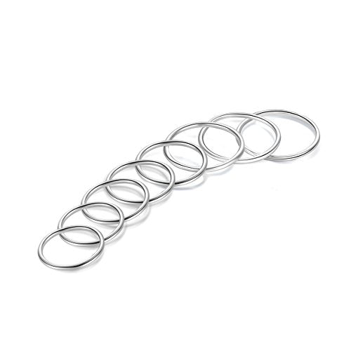Candyfancy Anello Argento 925 Sterling Fedine Donna Anelli Sottili Stacking... - Ilgrandebazar