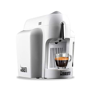 Bialetti Mini Macchina Espresso Alluminio Sistema caffè Bianco Con Capsule - Ilgrandebazar