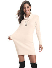 Carica l'immagine nel visualizzatore di Gallery, Aibrou Vestito Maglioni Donna Invernali Eleganti Collo Alto a S, Albicocca - Ilgrandebazar