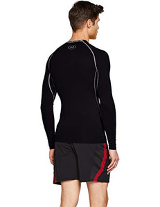 Under Armour - UA HG LS, Maglia A Maniche L, Nero (Black/Steel 001) - Ilgrandebazar