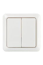 Carica l&#39;immagine nel visualizzatore di Gallery, Trust Doppio Interruttore da Muro Senza Fili, Trasmettitore, Bianco 2 pulsanti - Ilgrandebazar