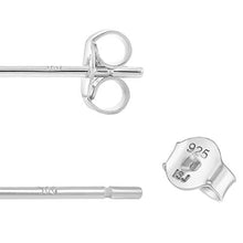Carica l&#39;immagine nel visualizzatore di Gallery, Orecchini a perno in argento Sterling 925 con zirconia cubica trasparente e...