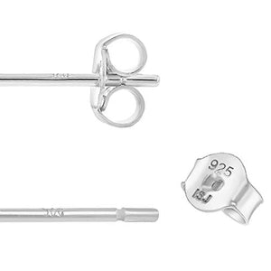 Orecchini a perno in argento Sterling 925 con zirconia cubica trasparente e...