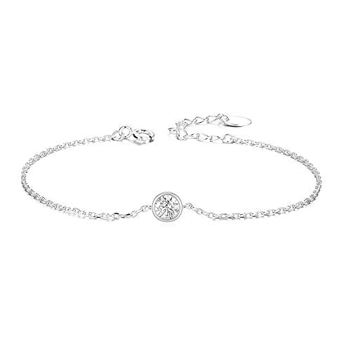 Bracciali a Catena in Argento Zirconi solitari - Ilgrandebazar