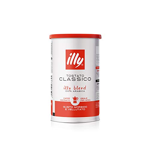 illy Caffè Moka Macinato Tostato Classico - Confezione da 12 Barattoli da...