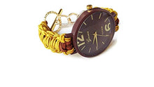 Carica l&#39;immagine nel visualizzatore di Gallery, Orologio Elegante da Polso Donna Marrone Oro Bracciale di Nastro Regolabile... - Ilgrandebazar