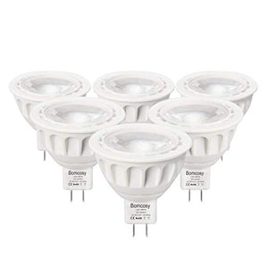 Bomcosy Lampadina LED MR16 GU5.3, 5W equivalente 6 pezzi, Bianca Calda 3000k - Ilgrandebazar