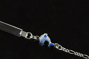 AKA Gioielli - Bracciale Targhetta Identificativa Bambini Argento 925 con...