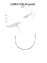 Carica l&#39;immagine nel visualizzatore di Gallery, Rosario Collana Girocollo In Argento 925 Rodiato Con Perline Nere - Croce E... - Ilgrandebazar