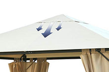 Carica l&#39;immagine nel visualizzatore di Gallery, QUICK STAR Tetto di Ricambio per Gazebo da Giardino, 3 x 3 m, Colore Beige