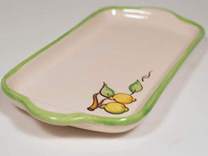 Set 'Limoncello': vassoio piccolo dipinto a mano+bottiglia con scritta... - Ilgrandebazar